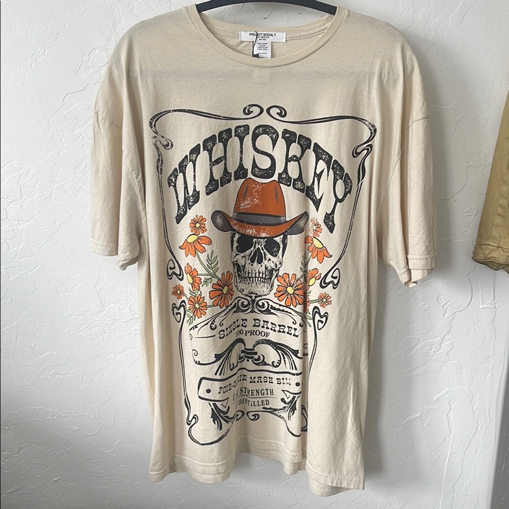 Whisky Graphic Cream T-Shirt